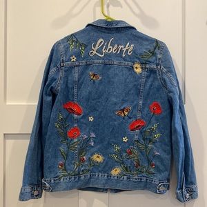 H&M Embroidered Denim Jacket